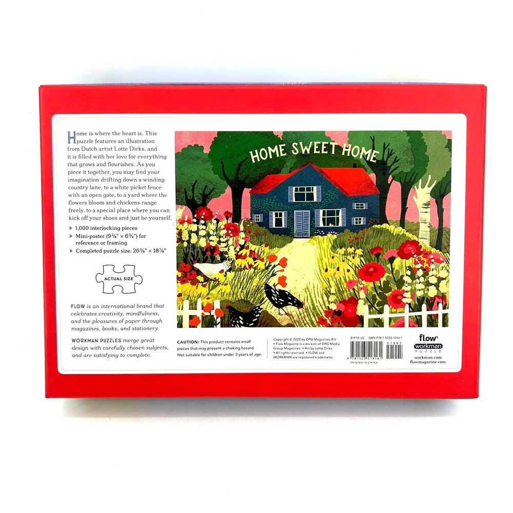 Flow Home Sweet Home 1000 Piece Puzzle Lotte Dirks Illustration Workman Puzzles - Picture 2 of 3